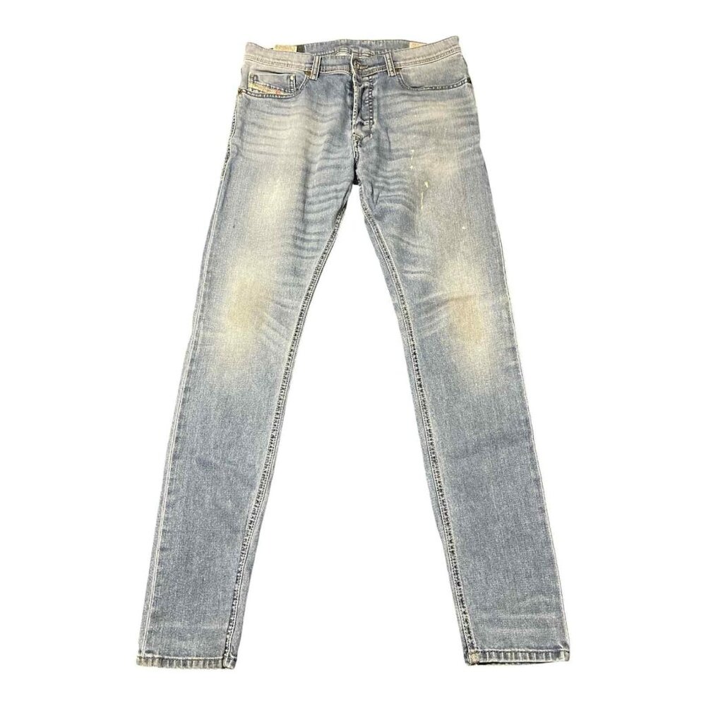 Diesel Tepphar Jeans Mens 32x31 Light‎ Wash Slim Carrot Fit Stretch Distressed